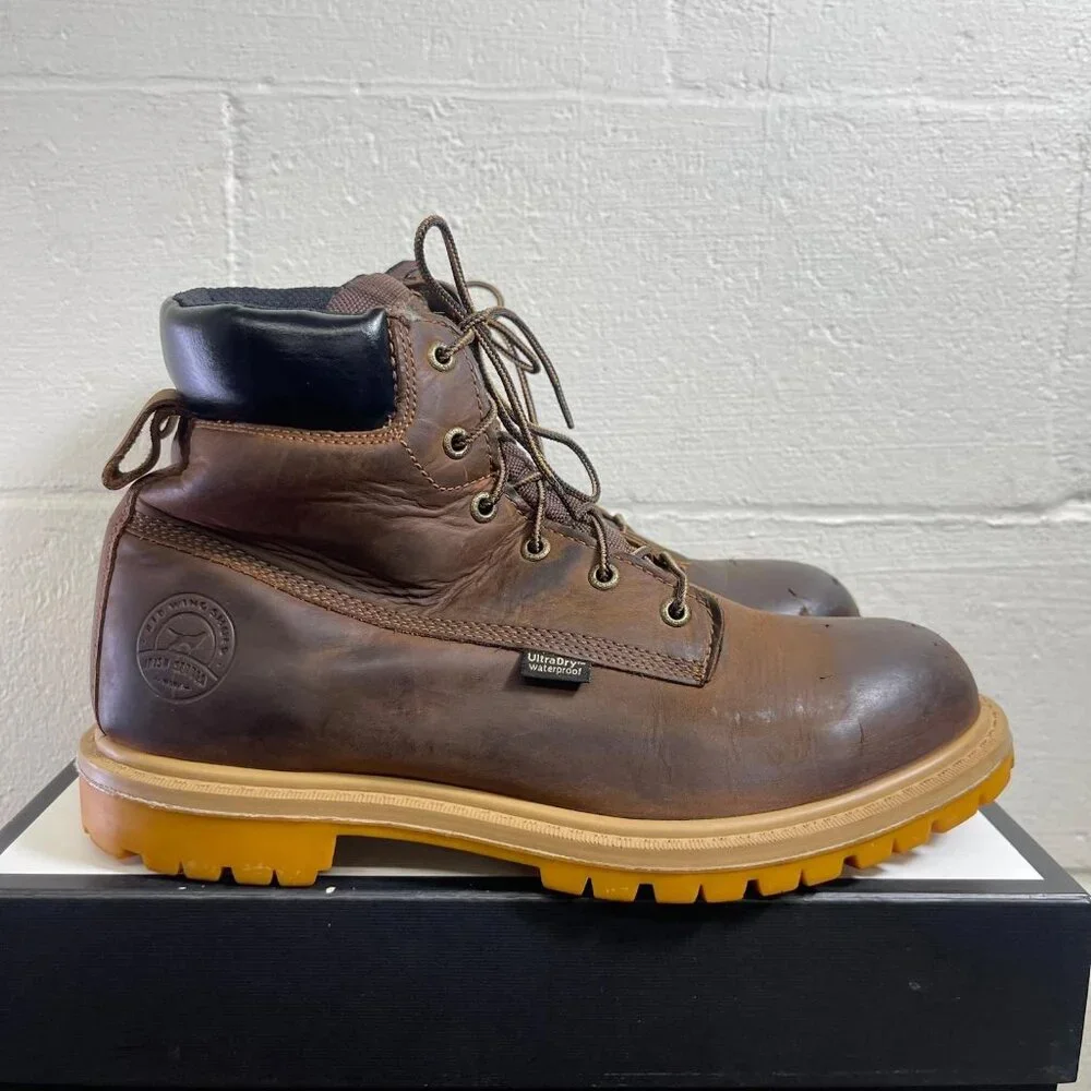 Red Wing Irish Setter 83614 Waterproof Brown Nubuck Safety Work Boots Men's 11 D